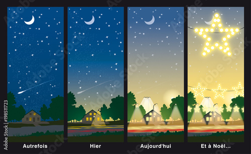 Pollution lumineuse - Au fil du temps