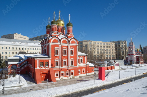 Cathedral of the icon of the Mother of God "the Sign" of the former Znamensky monastery on Varvarka street, Moscow, Russia