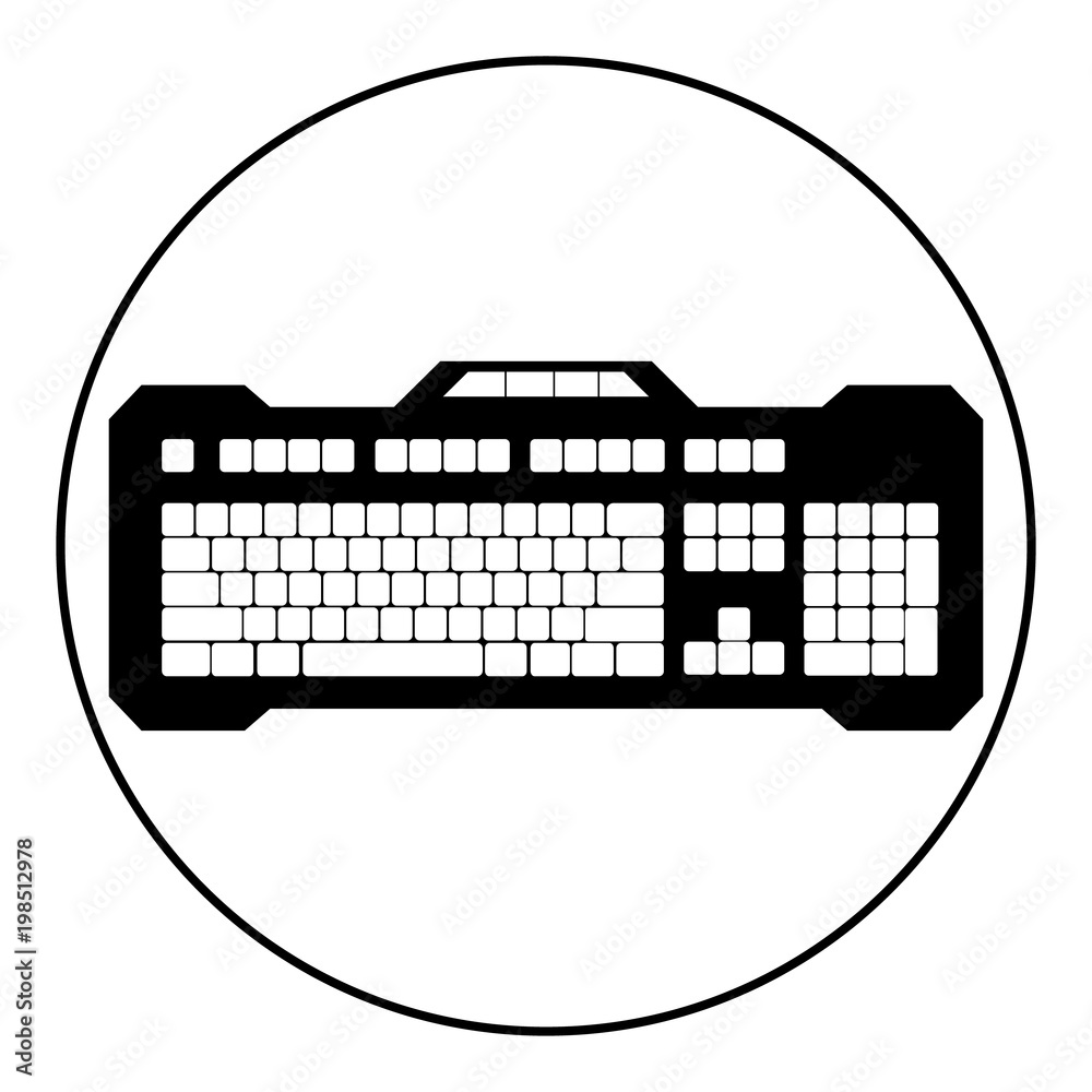 Gaming keyboard icon, logo Stock-Foto | Adobe Stock