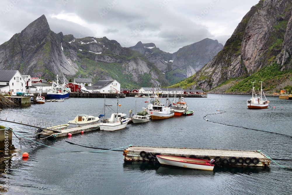 Fishing harbor in Norway