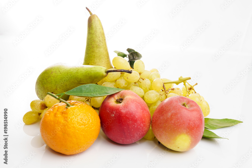 Fresh fruits. exotic fruits isolated on white