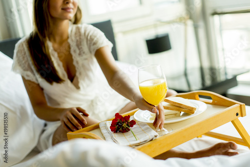 Breakfast in bed for young ...