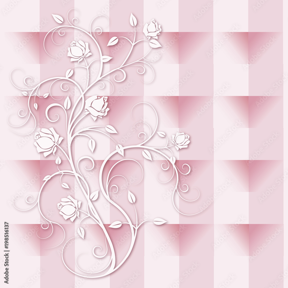 background flourishes and roses version 1