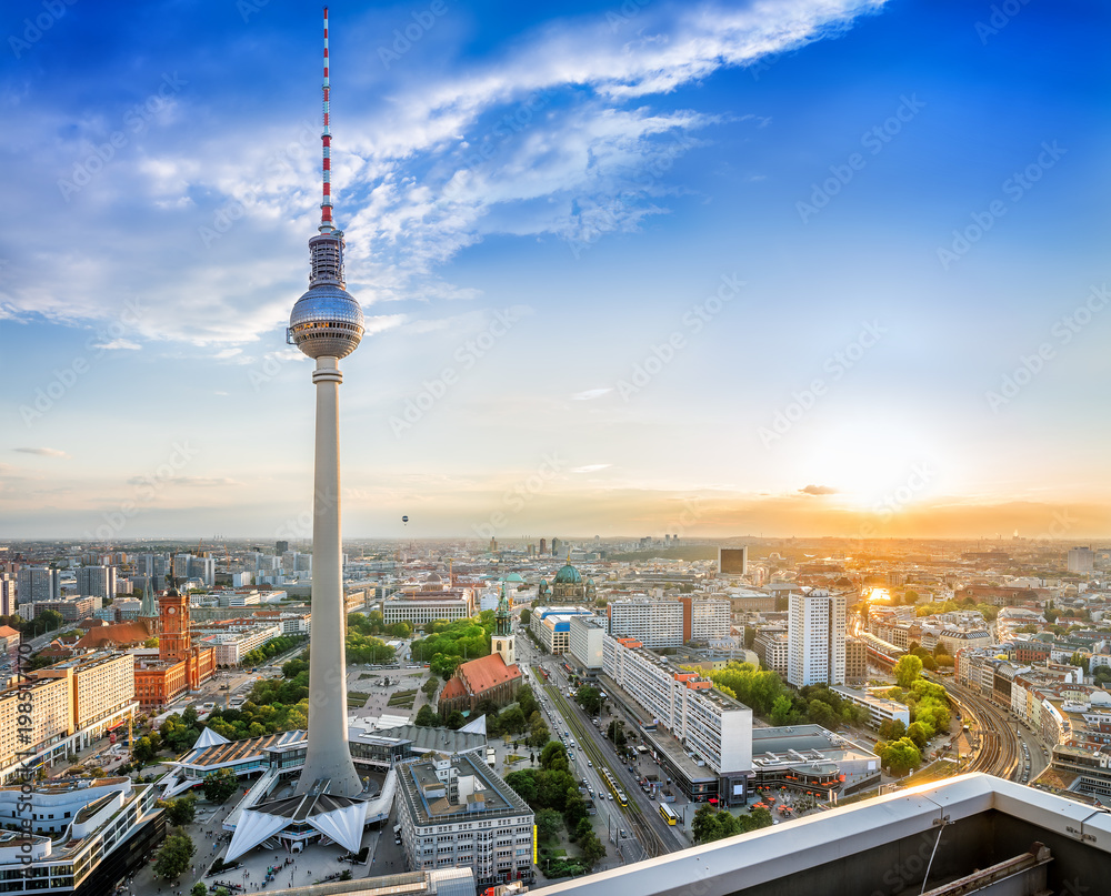 Fototapeta premium panoramiczny widok na centrum Berlina