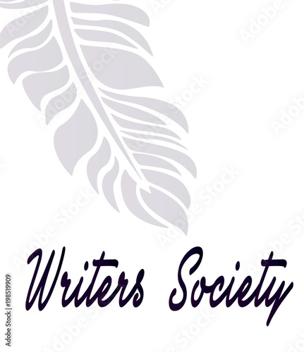 The community of writers is an idea for a beautiful logo - a shadow of contou...