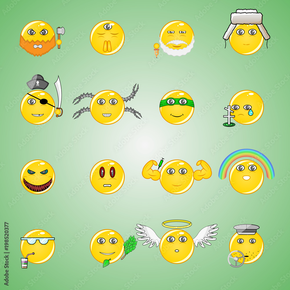 Fototapeta premium Set_Of_Emoticons
