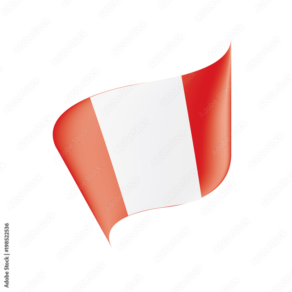 Peru flag, vector illustration