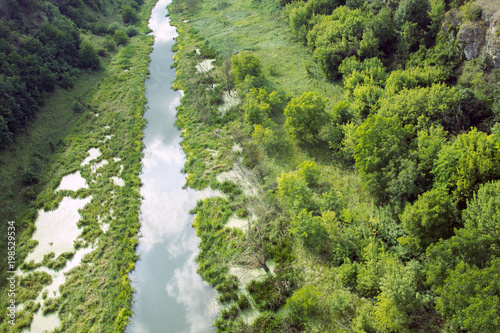 Top view to the river