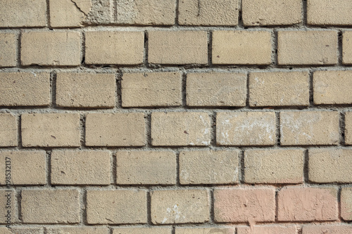 Wall from yellow bricks