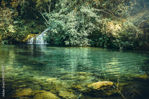 Photography Waterfall in the national park, Cuba