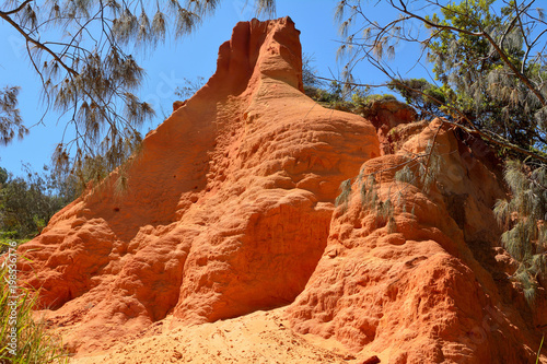 Sandy pinnacle formation of Red Canyon in Great Sandy National Park in Australia. photo