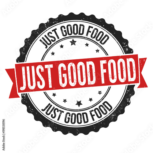 Just good food grunge rubber stamp
