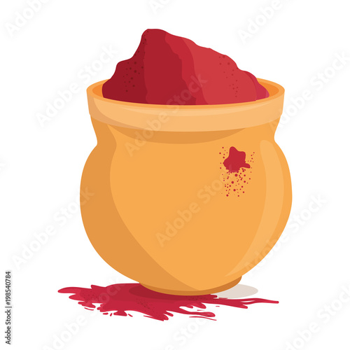 cauldron with powder holy celebration
