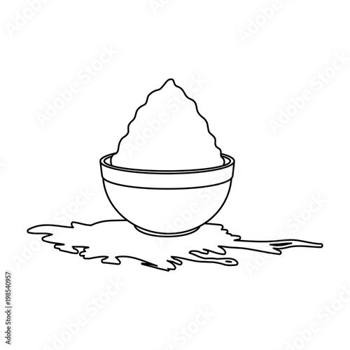 ceramic container with color powder holy celebration