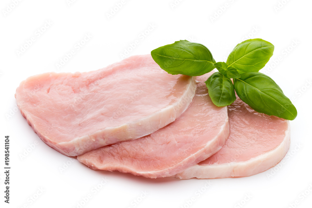 Fresh raw beef steak isolated on white background, top view. Fresh raw beef steak isolated on white background, top view.