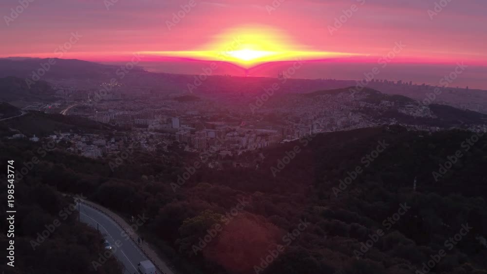 Aerial view of Barcelona and its surroundings Aerial view of Barcelona and its surroundings