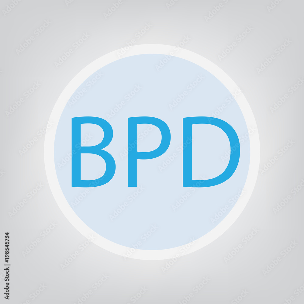 BPD (Borderline Personality Disorder) acronym- vector illustration BPD (Borderline Personality Disorder) acronym- vector illustration