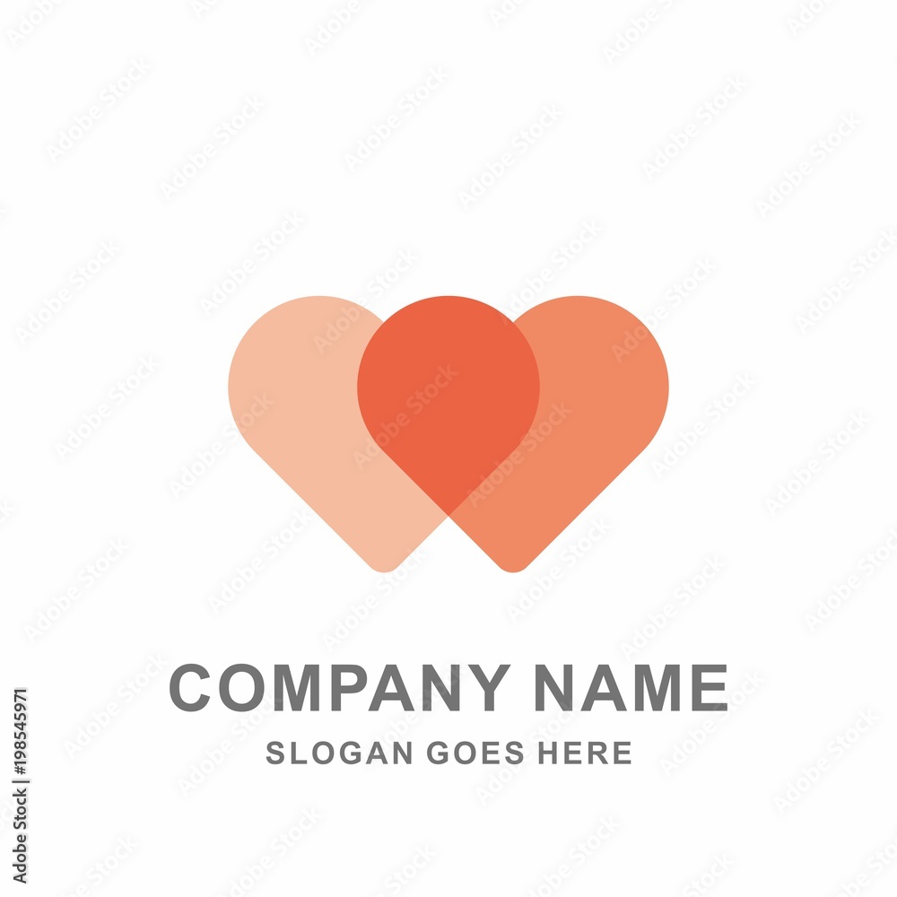 Heart Love Infinity Luxury Diamond Jewelry Fashion Accessories Business Company Stock Vector Logo Design Template