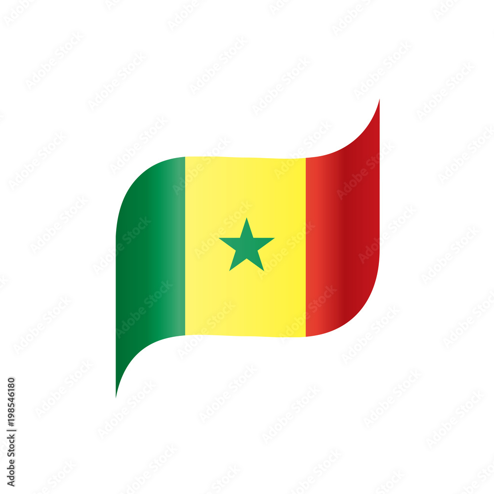 Senegal flag, vector illustration Senegal flag, vector illustration