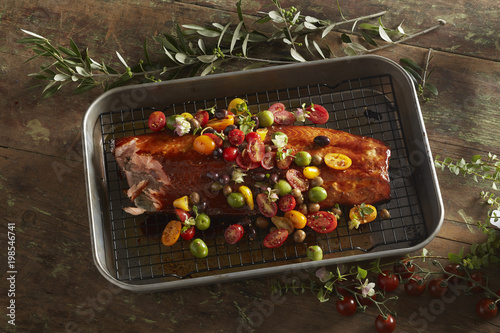 Smoked Salmon in Pan