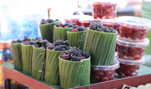 Mulberry at street food photo