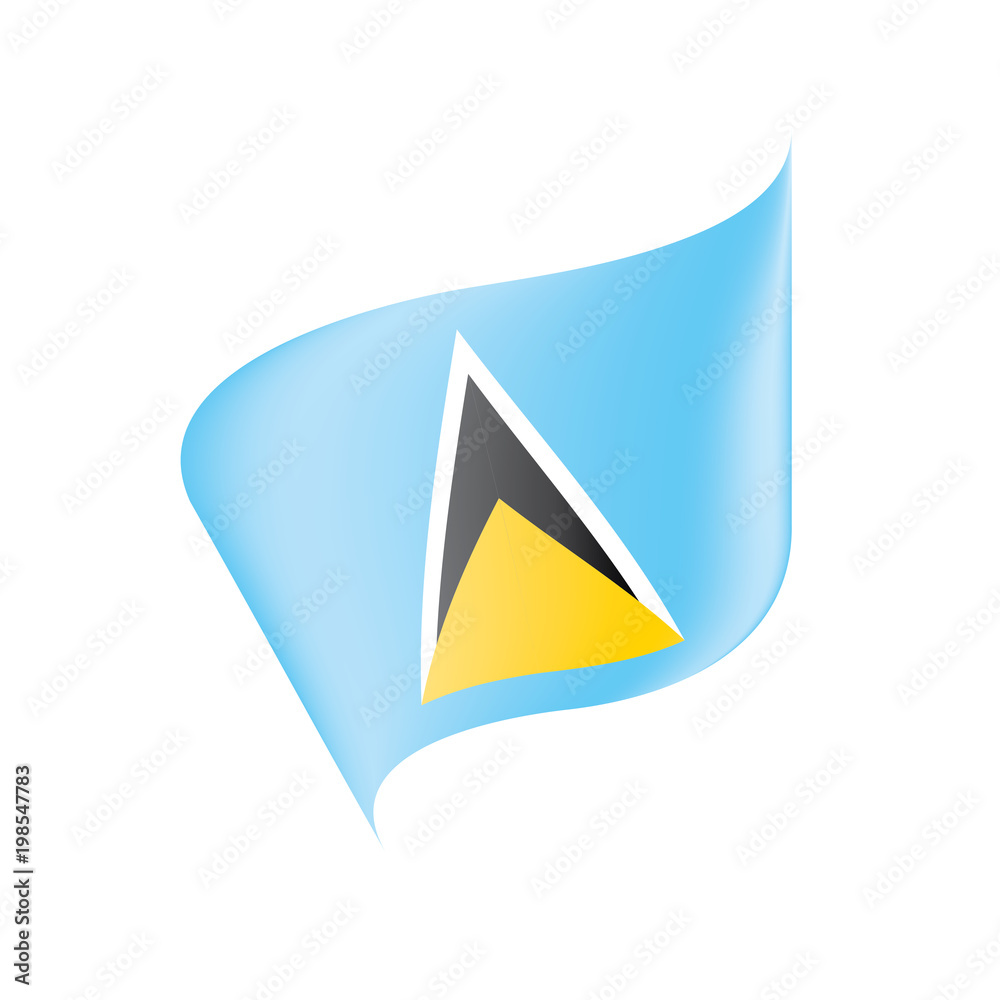 Saint Lucia flag, vector illustration Saint Lucia flag, vector illustration