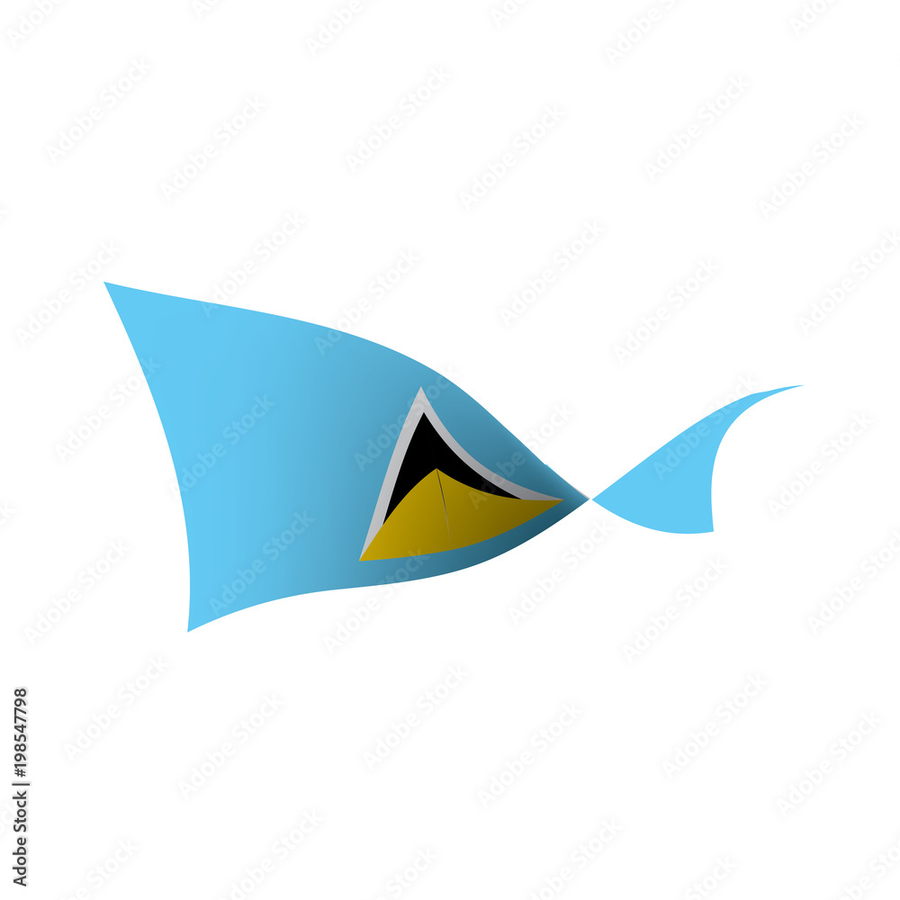 Saint Lucia flag, vector illustration Saint Lucia flag, vector illustration