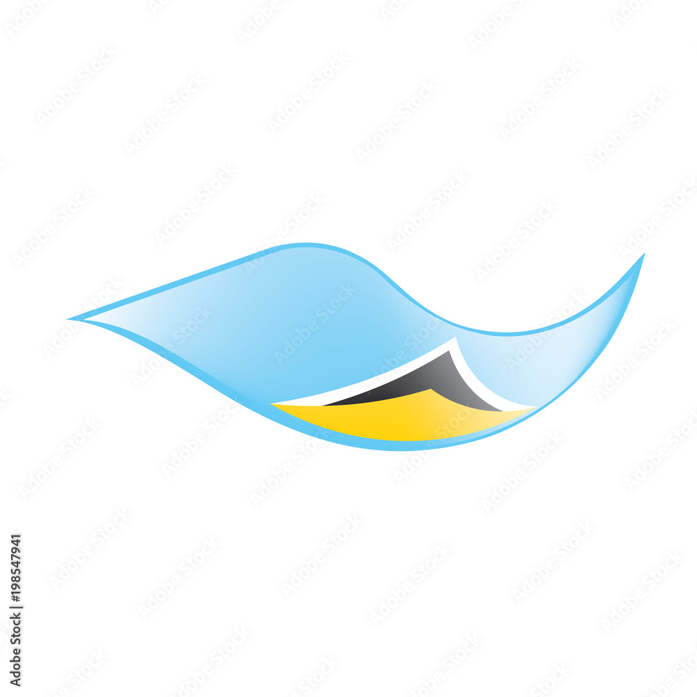 Saint Lucia flag, vector illustration Saint Lucia flag, vector illustration