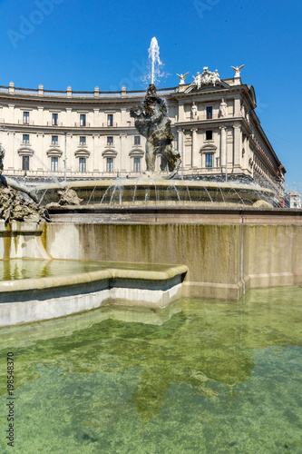 Amazing view of piazza della repubblica, Rome, Italy photo