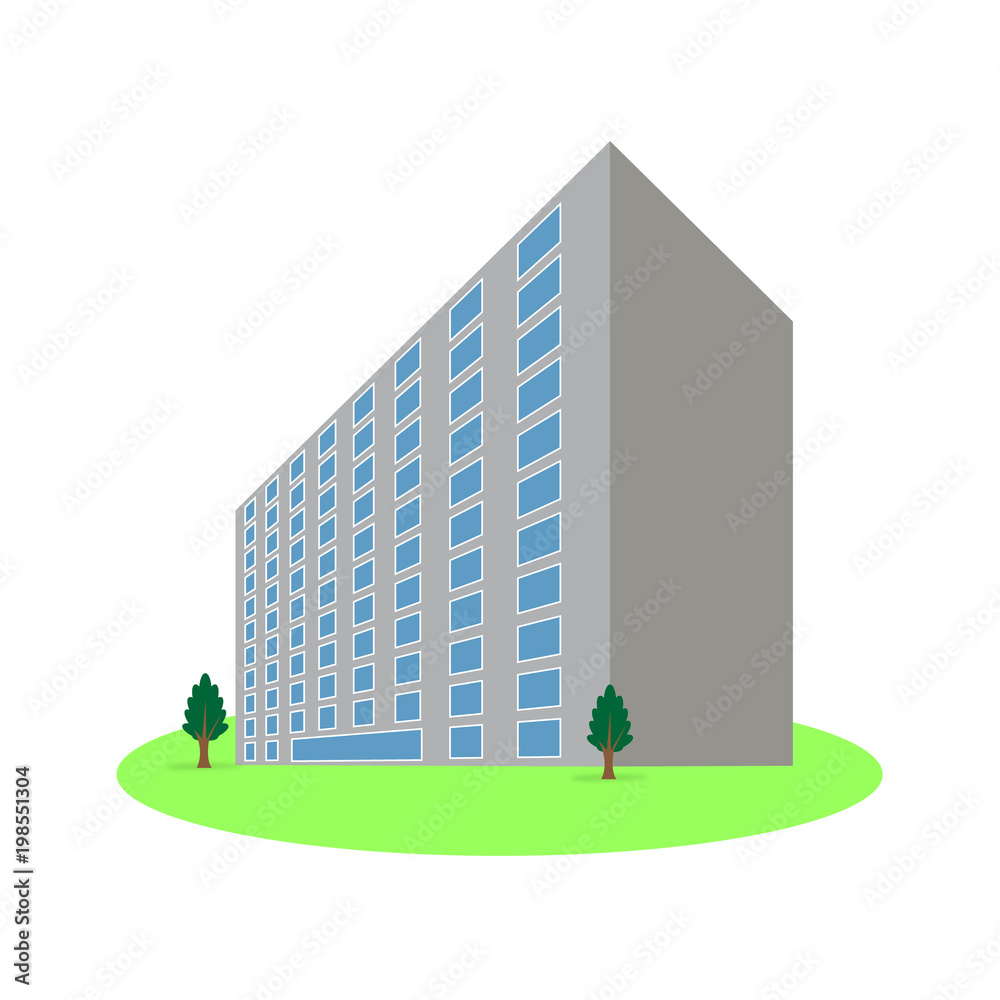 ビル 建物 立体 アイコン Stock Vector Adobe Stock
