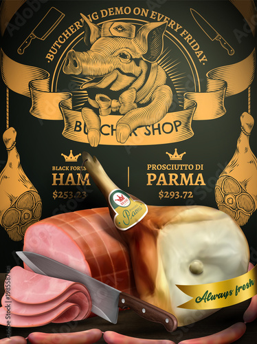 Butchery shop promotion ads