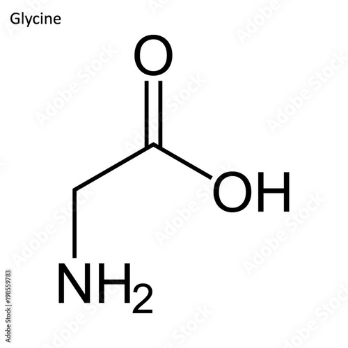 Skeletal formula of Glycine
