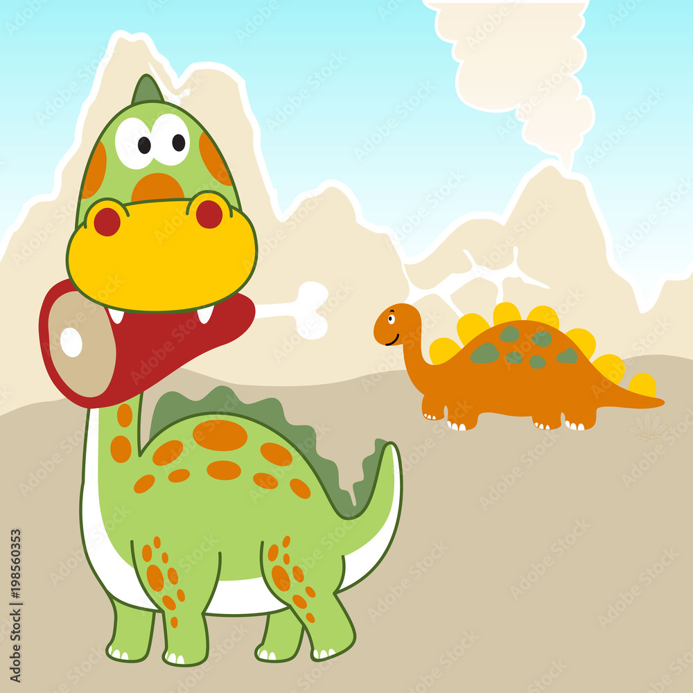 Obraz premium Dinosaurs cartoon. Eps 10