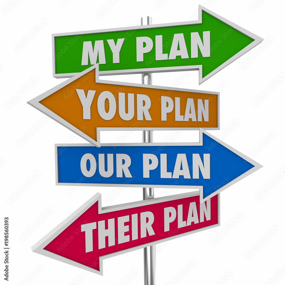 My Your Our Their Plan Arrow Signs Directions 3d Illustration My Your Our Their Plan Arrow Signs Directions 3d Illustration