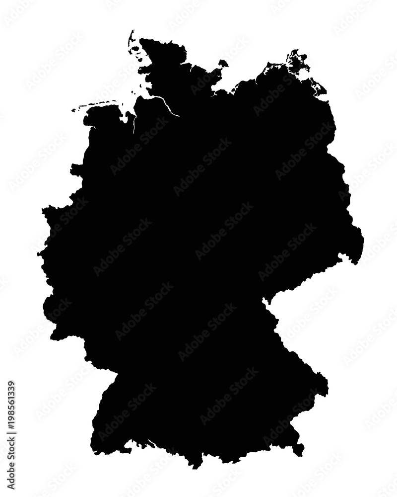 Germany map outline vector.