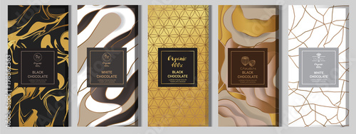 Collection of design elements,labels,icon,frames, for packaging,design of luxury products.for perfume,soap,wine, lotion.Made with golden foil.Isolated on geometric background.vector illustration