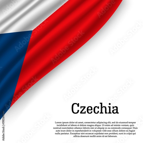 Czech White background with flag