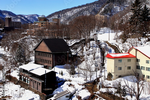 Sapporo, Hokkaido, winter scenery of Jozankei Onsen