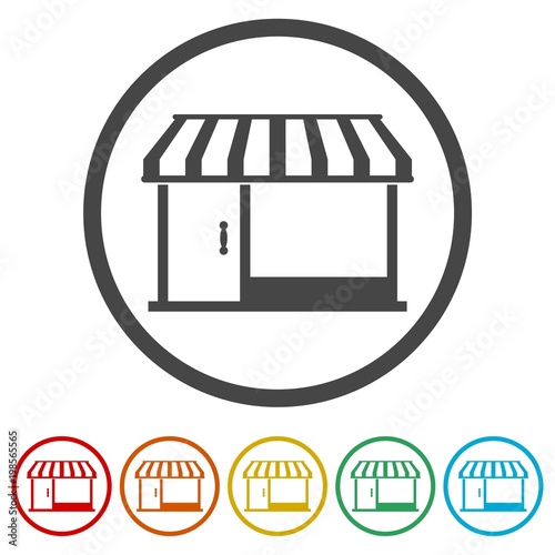 Store icon, Shop icon, 6 Colors Included