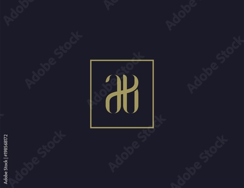 luxury letter AB logo design template