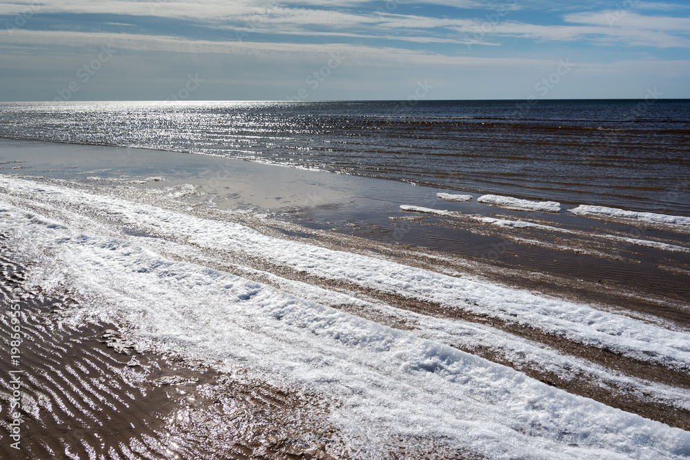 Icy coast of Baltic sea in cold spring day next to Liepaja, Latvia. Icy coast of Baltic sea in cold spring day next to Liepaja, Latvia.