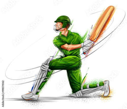 Batsman playing cricket championship sports