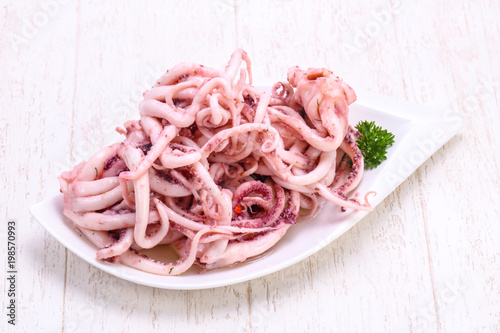 Marinated squid tentackle photo