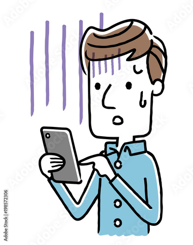 男性：スマートフォン
