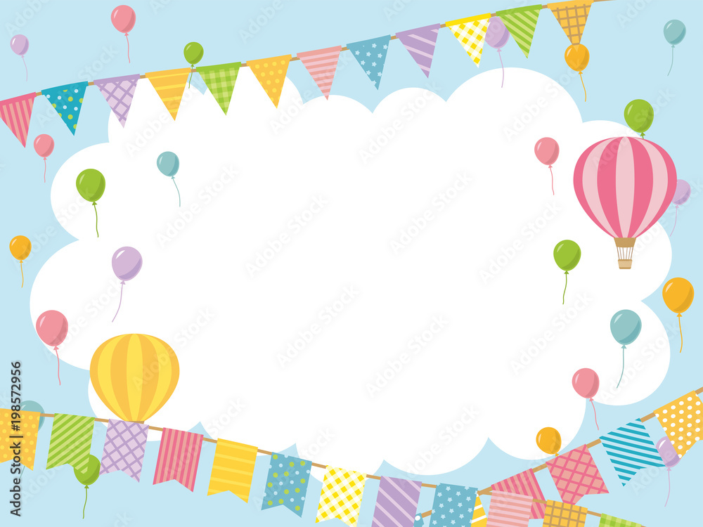 風船のフレーム素材 Stock Vector Adobe Stock