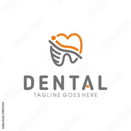 Logo of the dental company. Vector illustration