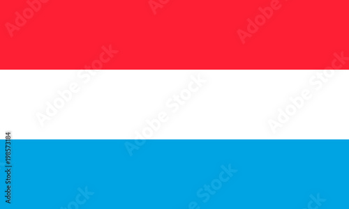 The Flag Of Luxembourg. National symbol of the state. Vector illustration.