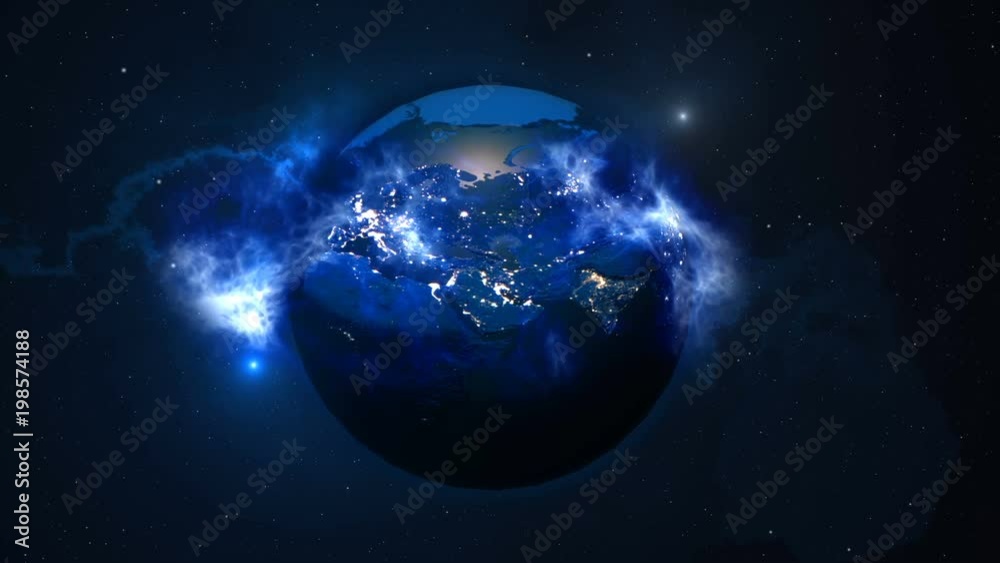 Planet Earth in outer space.
