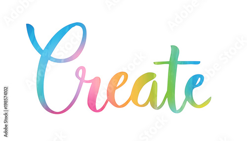 CREATE hand lettering icon photo