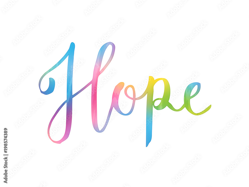 HOPE hand lettering icon